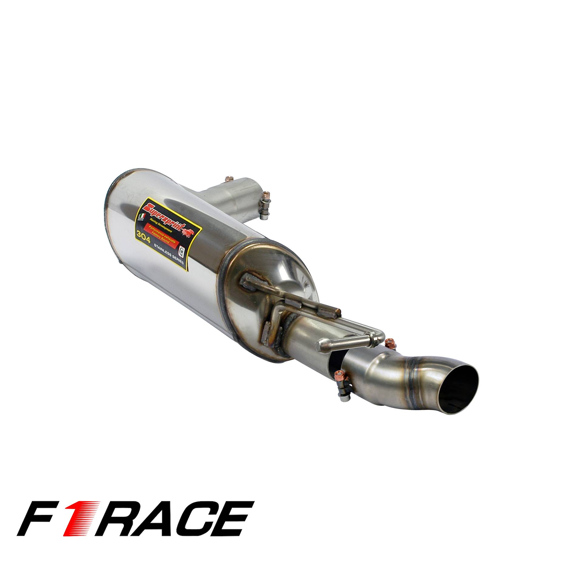 Rear exhaust Left Race for OEM endpipes